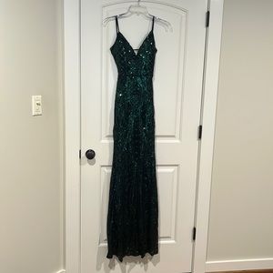 Prom or Ball Dress Green Sequin mermaid style